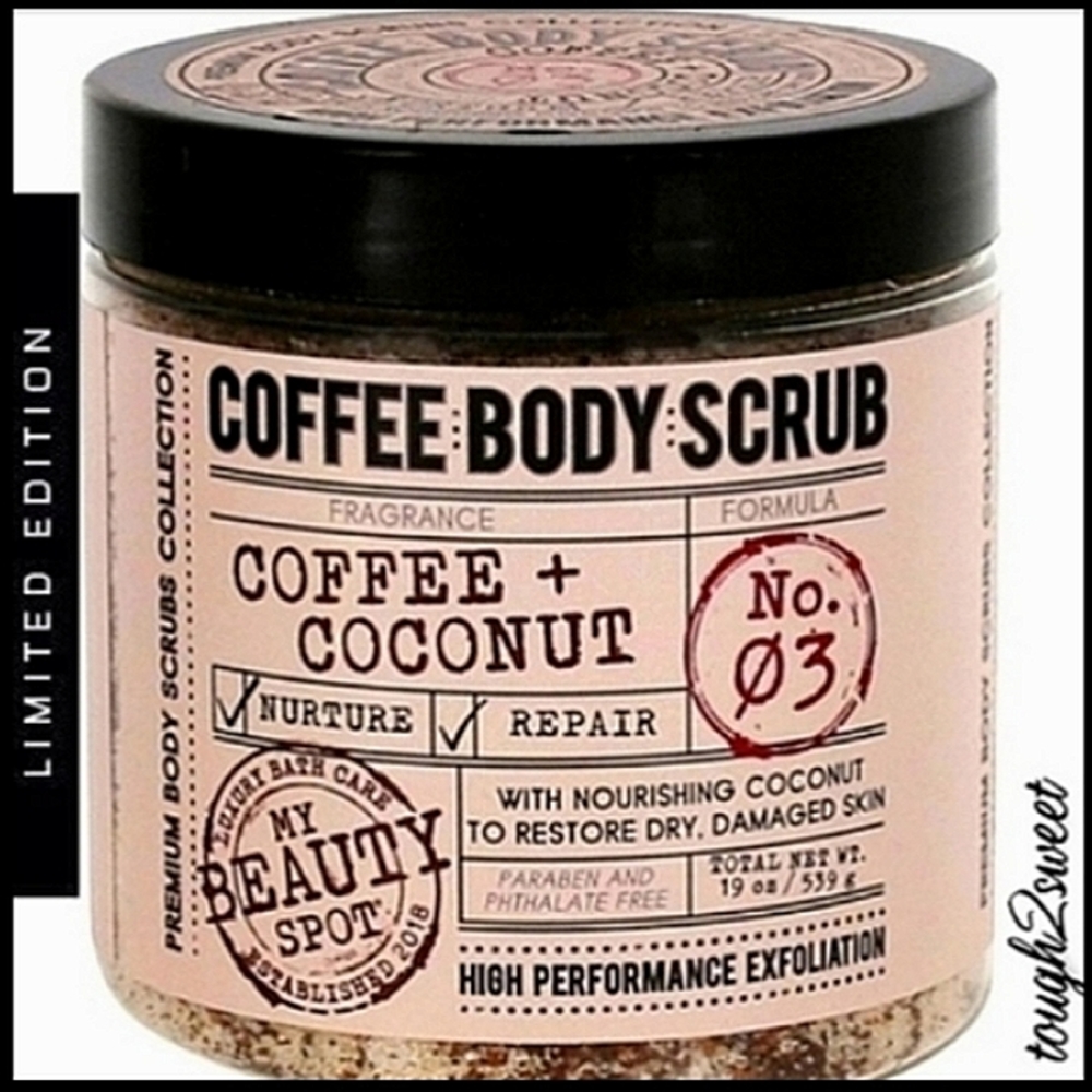 🆕️19 OZ~COFFEE & COCONUT BODY SCRUB WITH FREE BONUS!🎁GREAT GIFT!🎁 - Picture 3 of 13